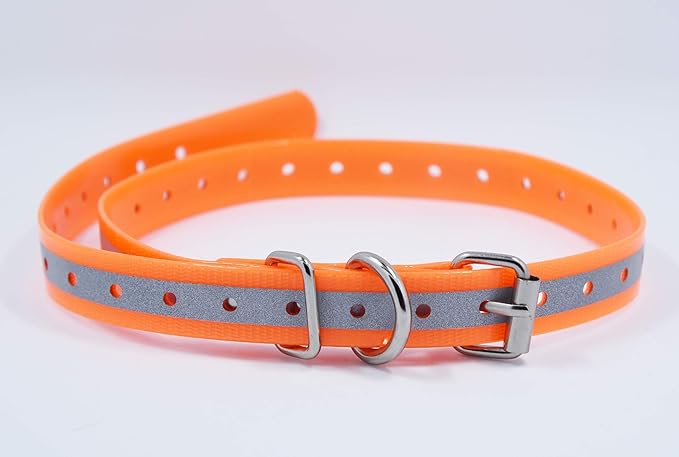 Universal 27 ½” X ¾” Replacement Band Strap for Dog Training Collar - Adjustable Waterproof TPU for Remote E-Collar, Static/Vibration Shock Trainer, Fits Most Bark Control & Obedience Devices