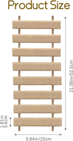 20in Multi-Functional Cat Ladder & Bridge - DIY Cat Climbing Frame with Sisal Rope for Indoor/Outdoor Cats, Parrots, and Small Pets (Wood, 20in)