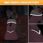 iBuddy Dog Winter Coat for Extra Small Dogs, Easy on XS Dog Snow Jacket Velcro Waterproof Pet Puffer Clothes with Harness Hole Adjustable Reflective Quilted Dog Cold Weather Vest for Girl 8-12 Pounds