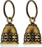 2 PCS Copper Collar Bell for Small Pet 1.7 Inch Pure Copper Bells Retro Craft Bells Handmade Small Bell for Crafts Anti-Lost Id Tags for Home, Door or Decoration