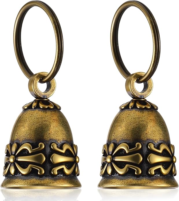 2 PCS Copper Collar Bell for Small Pet 1.7 Inch Pure Copper Bells Retro Craft Bells Handmade Small Bell for Crafts Anti-Lost Id Tags for Home, Door or Decoration