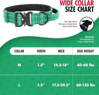 Tuff Pupper Tactical Dog Collar with Handle | Heavy Duty Adjustable Dog Collar | Military Nylon Collar for Large Dogs | Quick-Release Buckle | Soft Padded Comfort | Training Control (Green, Large)
