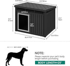 YITAHOME Plastic Dog House, Indoor & Outdoor Dog Kennel with Lift-Up Sloping Roof, Waterproof & Ventilated for Small to Medium Dogs, Easy to Clean Design, Black