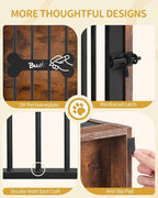 24.6'' Dog Crate Furniture with Charging Station, Dog Kennel Indoor with Flip-Top Storage, Wooden Pet Cage Dog House End Side Table for Small Dog Anti-Chew Anti-Escape, Rustic Brown DFC90101B