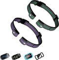 Aikko Professional-Grade Replacement Strap for Electronic Dog Collars - Adjustable Shock/Bark Training Collar Band with Secure Buckle, Compatible with Most E-Collar Systems (Purple & Green)
