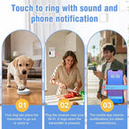 ChunHee WiFi Smart Dog Door Bell for Potty Training to Go Outside–Wireless Doggy Doorbell with Tuya Phone Notification–Waterproof Touch Button and Adjustable Volume, Multi-User Alerts(1 Dog Buttons)