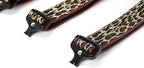 Heavy Duty Dog Collar with Unique Leopard Totem Design Adjustable Durable Nylon Collar, Metal Buckle for Large Dogs Bold Style for Training & Outdoor Adventures (Red Leopard L)