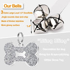 2 Pack Dog Door Bells, Dog Doorbell to go Outside Puppy Train Bell for Dogs to Ring to go Potty, Puppy Toilet Training Bell Jingle Bells for Door Knob (White)