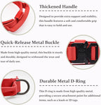 Tactical Dog Collar, Adjustable Military Training Nylon Dog Collar with Control Handle and Heavy Quick-Release Metal Buckle for Small Medium Large Dogs, Red S