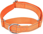 SGODA Martingale Dog Collar, Reflective Nylon Padded Dog Training Collars for Large Dogs, Orange L