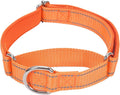 SGODA Martingale Dog Collar, Reflective Nylon Padded Dog Training Collars for Medium Dogs, Orange M