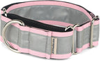 If It Barks - 1.5" Reflective Martingale Collar for Dogs - Adjustable - Made in USA - Strong, Durable, and Comfy - Ideal for Training - Suitable for Most Breeds - Large, Pink