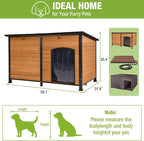 GUTINNEEN Extra Large Heated Dog House Outdoor Insulated Dog House Weatherproof Dog Shelter with Heated Pad, Insulated All-Round Thermal Liner, Chew-Proof Design for Large Dogs (Winter-Ready)