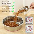 Deep Stainless Steel Non-Skid Dog and Food Bowls, Each Holds Up to 8 Cups, Set of 2 Packs(8.5 x 2.6 Inches)
