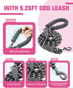 AUROTH Dog Harness and Leash Set, Soft Padded Service Dog Vest with 5.25FT Dog Leash, No Choke, Easy On Pet Vest, Adjustable Reflective No Pull Dog Harness Small Sized Dog, Easy Walking and Training