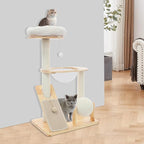 Cat Tree Tower, 37.8" Small Cat Tree for Indoor Cats with Scratching Posts, 22.05lbs Modern Activity Tower Kittens Condo