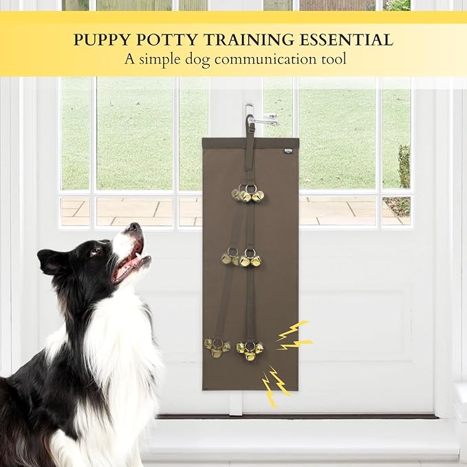 Anti-Scratch Dog Door Bell - Adjustable Puppy Potty Training Bells, Hanging Doorbell to Protect Doors & Trim