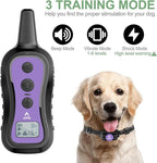 PATPET Dog Training Collar Dog Shock Collar with Remote - 3 Training Modes, Beep, Vibration and Shock, Up to 1000 ft Remote Range, Rainproof for Small Medium Large Dogs