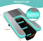 Inflatable Dog Water Ramp, High Stability Floating Ladder, Inflatable Non-Slip Steps, Mint Green Raft- Portable and Durable for Pools, Lakes, Docks and Boats（Up to 230lbs）