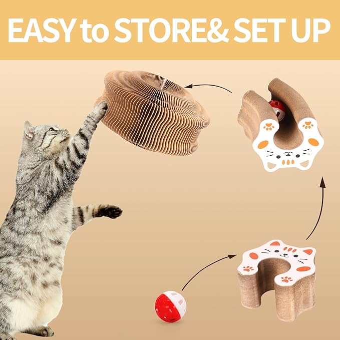 Magic Organ Cat Scratcher Board, Cat Ball Adventure The Ultimate Interactive Mental Physical Exercise for Indoor Cats Toy 2026