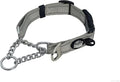 Martingale Dog Collar, Trainer Approved Limited Slip Collar with Heavy Duty Buckle, Training Adjustable Walking Training Dog Collars with Quick Release Buckle (Grey, L)