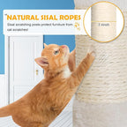 Cat Tree 36 Inch Cat Tower for Indoor Cats with Scratching Post,Padded Perch,Hanging Toys for Kittens & Adult Cats,Beige (Beige)