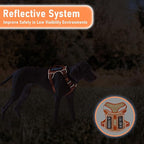 Orange Tactical Dog Harness Vest for Large Dogs No Pull Adjustable Reflective Military Pet Harness with Handle for Golden Retriever, Doberman Pinscher, Rottweiler, Great Dane Service Dog, XL