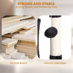 54in Cat Tree Tower for Indoor Cats, Cat Tower with Cat Scratching Post, Multi-Level Cat Furniture, Cat Tower with Funny Toys for Kittens-Dark Gray