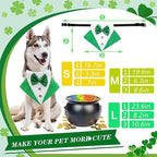 St.Patrick's Day Dog Tuxedo Bandanas Costume Pet Green Irish Outfits Adjustable Saint Patrick's Day Dog Scarf Bow Tie Collar for Large Dogs Cats Cosplay Party Dress Doggie Bibs (Grenn, Small)
