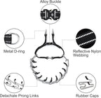 Pinch Collar for Dogs Adjustable Dog Training Collar with Comfortable Rubber Tip and Quick Release Buckle for Small Medium Large Dogs (Medium, Black)
