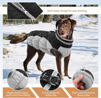 Winter Dog Coat,Large Dog Jacket,Waterproof Pet Jacket with Back Zipper,Pet Coat with Harness Built in,Warm Dogs Coat with Fleece Lined,Snow Jacket Clothes French Bulldog Shiba Inu,Black,L