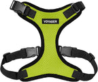 Voyager Step-in Pet Harness - All Weather Mesh, Adjustable Step in Harness for Cats and Dogs by Best Pet Supplies - Lime Green/Black Trim, M