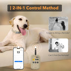 Dog Training Collar with APP Control - 2-in-1 E Collar for Dogs Training 1/2 Mile Range Bluetooth-Enabled Waterproof Dog Training Collar with Remote Control Electric Dog Collar for 15-140 Lbs Dogs