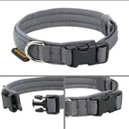 EXCELLENT ELITE SPANKER Nylon Puppy Dog Collar Adjustable Soft Padded Collar Heavy Duty Quick-Release Buckle Lightweight No-Choke for Small Medium Dogs(Grey,s)