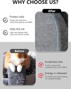 78.7"x15.8" Cat Scratch Mat,Trimmable Self-Adhesive Carpet,DIY Climb Cat Scratcher for Cat Couch Furniture or Wall Protector, Cat Scratching Post Tower Replacement Pads (LightGrey, 78.7x15.8In)