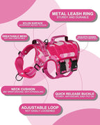 Tactical Dog Harness Medium Sized, Heavy Duty No Pull Dog Harness with Handle, Easy On and Off Service Dog Vest with Molle System, Reflective Pet Vest for Walking Hiking Training