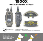 Dogtra 1900X 2-Dogs E-Collar with Remote [New Edition] 35 lbs+, 3/4 Mile Range, LED Light, 100 Levels Control for Stubborn Dogs, Waterproof, Boost for Quick Recall, Vibration, Safety Lock & Tone