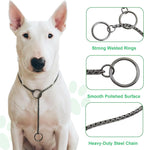 Dog P Snake Chain Chrome Plated Metal Dog Training Choke/Collar-Fully Guaranteed Against Rust Tarnish or Breakage-Recommended for Professional Training (Black, 5mm * 20")