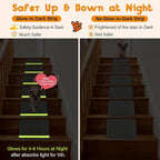 JoyBlooms Dog Ramp for Stairs for Small & Senior Dogs Cats, 40D Density Foam Gentle Slope Non-Slip Dog Stair Ramp with Glow Strip, Pet Ramp with Removable Washable Cover Gray-3pcs