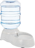 Amazon Basics Gravity Pet Water Dispenser for Cat and Dog, Easy to Clean, 1 Gallon Capacity, Small, Gray