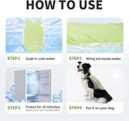 Dog Shirt, Cooling Vest Lightweight Breathable, Dog T-Shirts All-Season Sun Protection Quick Dry Soft Stretchy Reflective Tank Top - Small Medium Large Dogs (Melon Green+Soft Yellow, X-Large)