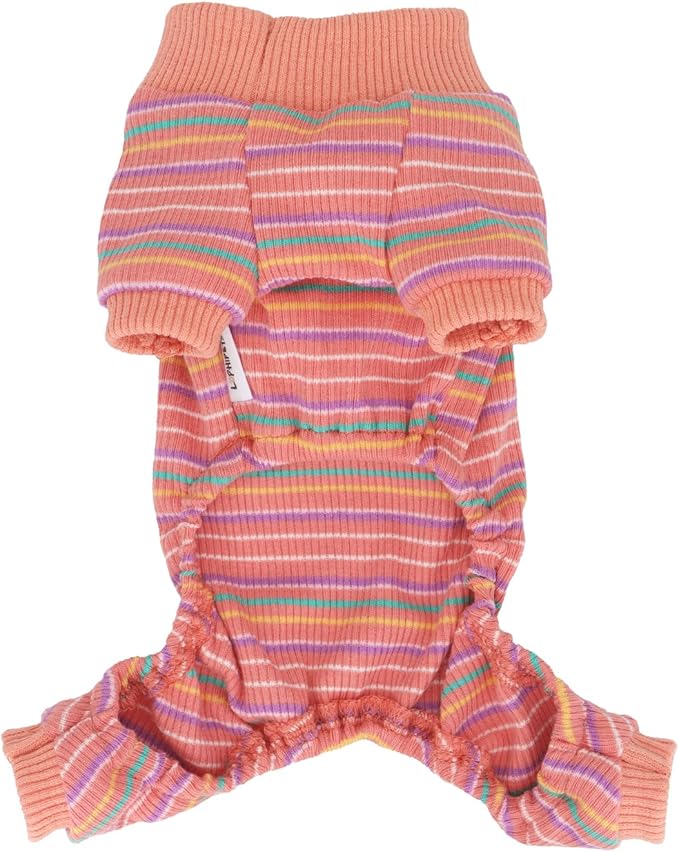 LOPHIPETS Dog Pajama Onesie for Small Teacup Chihuahua Yorkie Puppy Cat Clothes Apparel-Pink/XS