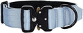 Heavy Duty Tactical Dog Collar – Adjustable Nylon with Metal Buckle, Durable & Comfortable for Medium to Large Dogs (German Shepherd, Labrador, Rottweiler), Light Blue, XL, for Training & Outdoor Use.