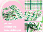 Elegant Little Tail Dog Bandana - Spring Pet Birthday Cotton Bibs Scarf Green Soft Adjustable Square Kerchief for Small to Large Dogs