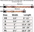 Martingale Collar for Dogs with Buckle Floral No Pull Adjustable Nylon Limited Slip Training Dog Collars Pink Tulip, Large