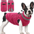 SAWMONG Dog Coat, Warm Dog Winter Coat, Waterproof Fleece Jacket, Cold Weather Dogs Jacket (S,Rosered)