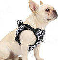 PUPTECK No Pull Dog Harness Small Sized Dog, Adjustable Reflective Escape Proof Easy Control, Comfortable Soft Padded Step in Pet Vest Harness, Black&White Checkered, M