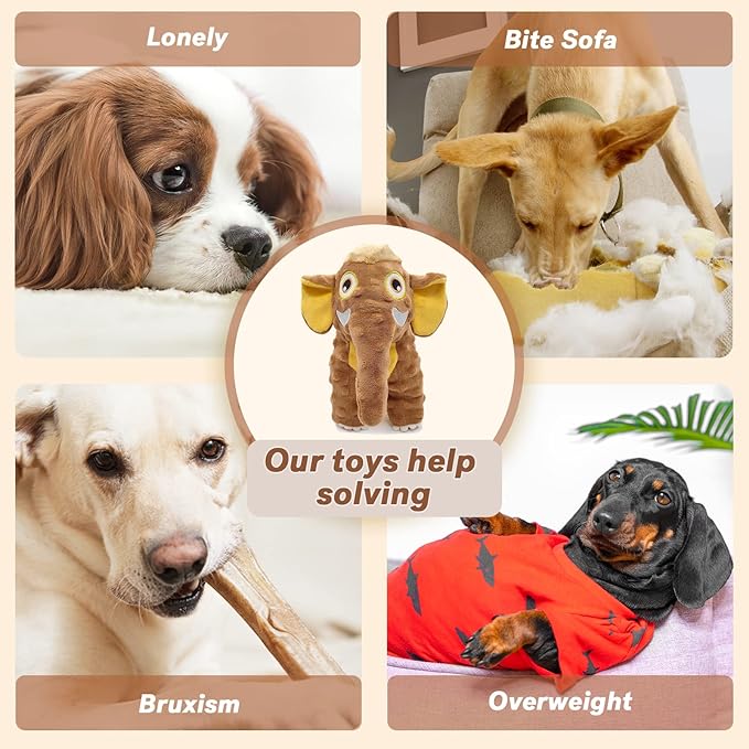 Dog Toys Durable Squeaky Plush Dog Toy for Puppy Teething Dog Chew Toys for Small, Middle, Large Dogs