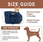 Plush Dog Purse Carrier for Small Dogs, Soft Dog Tote Bag with Safety Harness Clip, Cozy Pet Carrier for Dogs Under 15 lbs, Comfortable Dog Shoulder Carrier for Travel, Dark Blue
