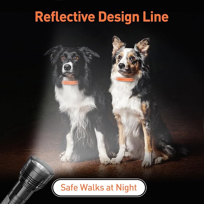 Collar Replacement Strap Compatible with Dog Training Collar Receiver, Reflective Dog Collars Strong, 2 Piece Set